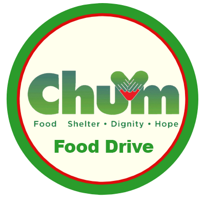 CHUM food drive logo.